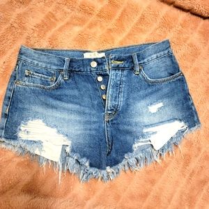 Free people high rise cut off shorts